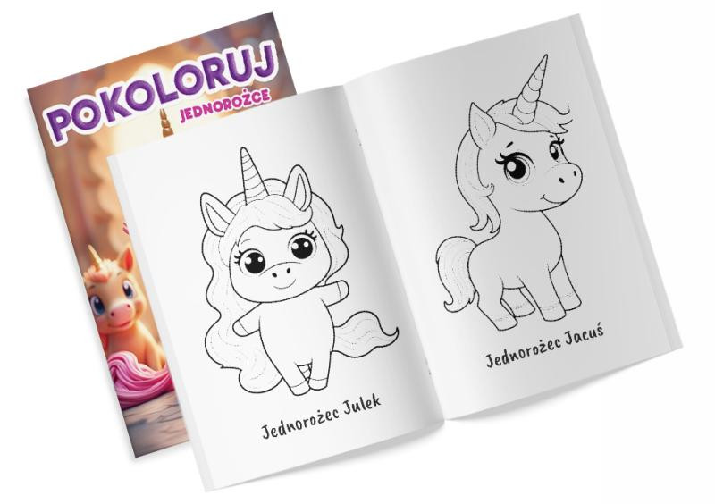 Pokoloruj Jednorożce z naklejkami Martel